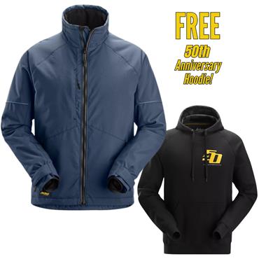 Snickers 1158 Winter Jacket - Navy + FREE 50th Anniversary Hoodie !